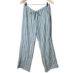 HOLLISTER Linen Blend Striped Wide Leg Pants Trousers Size small